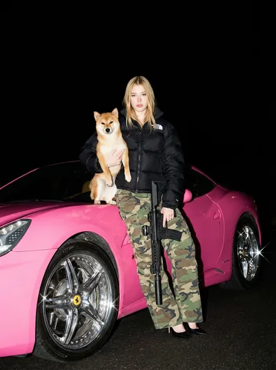 Ночной Ferrari и Шиба